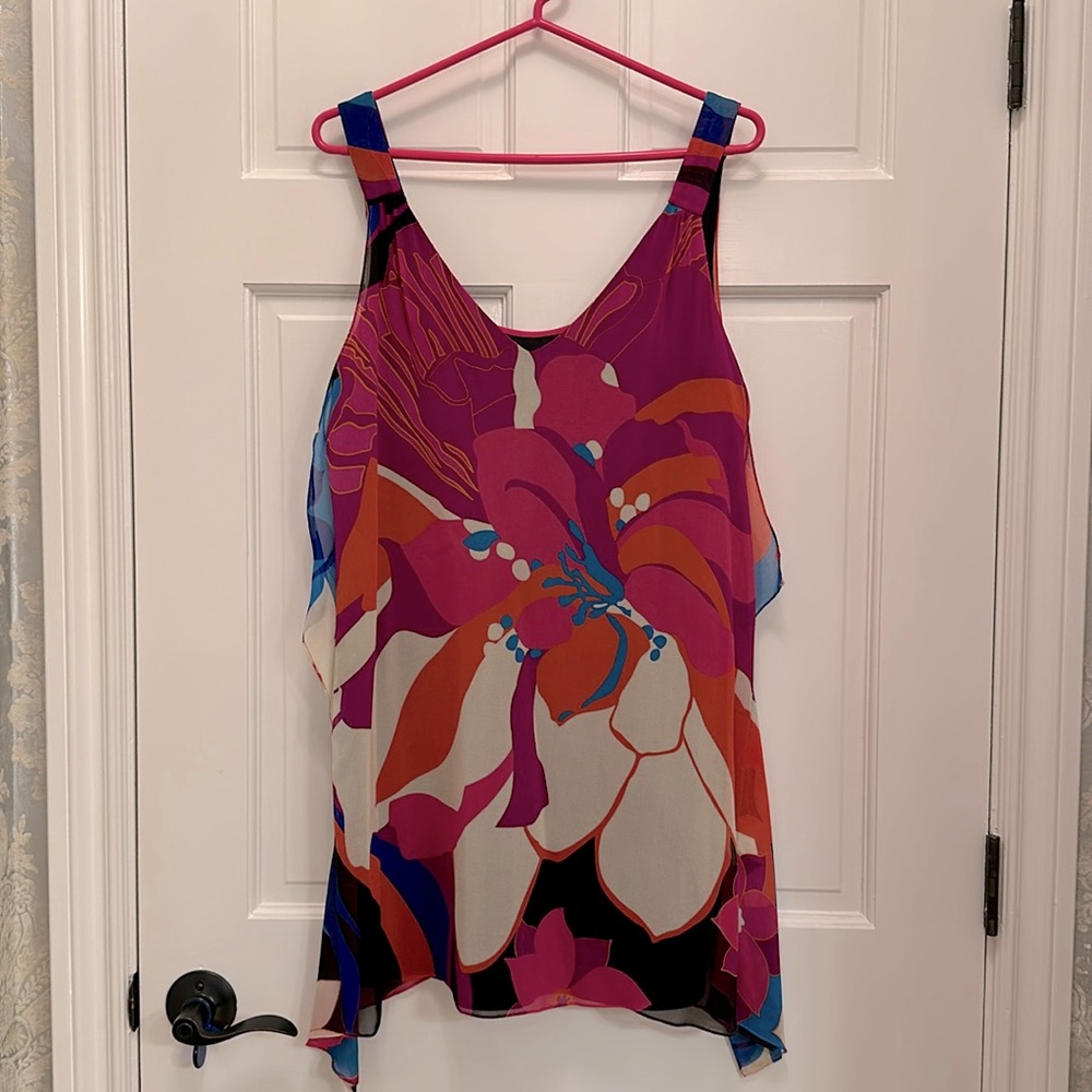 Tibi Handkerchief Dress in Floral size 8
